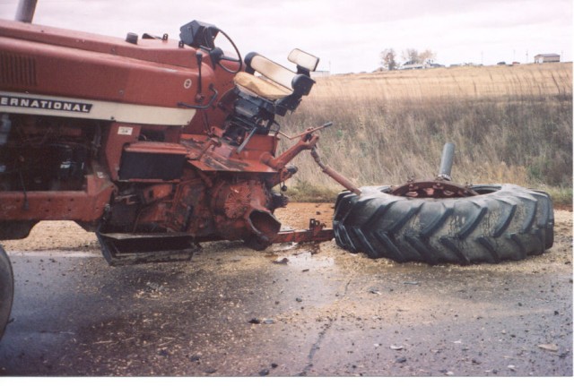 Tractor vs. Truck on HWY 20